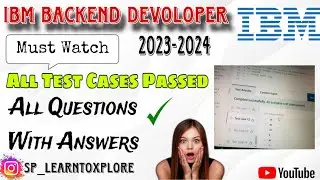 IBM 2023-2024 Backend Devoloper Coding Questions with Answers 🤔 || IBM Coding Test || 