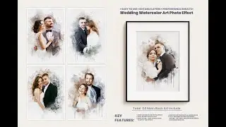 Wedding Watercolor Art Photo Effect
