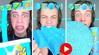 Extreme Giant BLUE TAKIS!  **LukeDidThat** No Reaction GIANT SPICY Foods (Compilation)