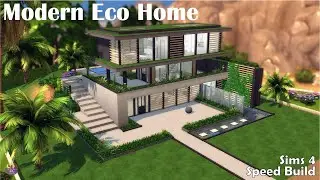 Modern Eco House // Sims 4 Speed Build