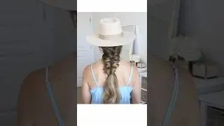 HAT HAIR🩵 #hairstyles #summerhair #summerhairstyle #hairtutorial #hairtok #hairhack #hairstyleshort