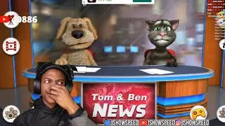 Ishowspeed talking tom and ben news (meme)
