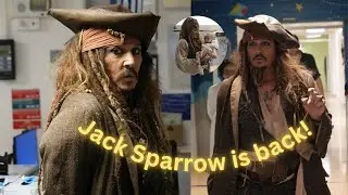 Johnny Depp visits children hospital as Jack Sparrow in Spain
