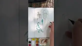 [people of paper republic] How Hannah paints in her leather journal 🎨☀️#leatherjournal #sketchbook