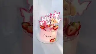 Торт щенячий патруль. Скай . Бабочки из вафельной бумаги