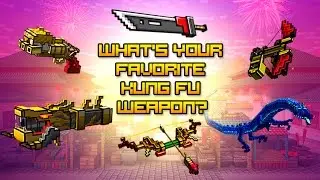 Pixel gun world Kung Fu Weapons Gameplay