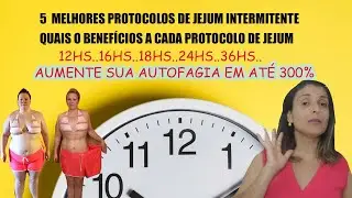 Jejum Intermitente,quais os 5 melhores protocolos de jejum e seus benefícios por tempo de protocolo
