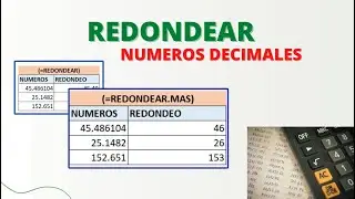 REDONDEAR NUMEROS DECIMALES EN EXCEL