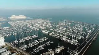 Finger jetty _Port Marina Vela Barcelona _ Drone footage