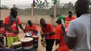 Gambia National scorpions fan club rehearsals in Yamoussoukro AFCON 2023