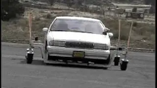 Skid car shows how to handle hazardous driving conditions