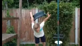 BOY FALLS OF SWING STUPIDLY AND FACEPLANTS THE GROUND!!!!