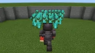 Me with Netherite armor vs 25 Zombies with diamond armor (Minecraft Challenge)