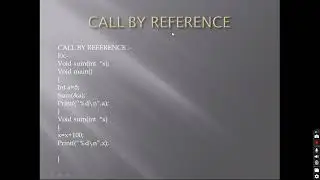 difference between call by value and call by reference | c language | call by reference |