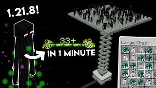 NEW MINECRAFT 1.21.10 EASY ENDERMAN XP FARM TUTORIAL | 1 Hit Farm - Super Fast XP (Java & Bedrock)