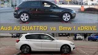 SLIP TEST - Audi A3 Quattro vs Bmw 1 xDrive - 