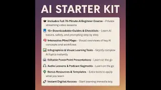 AI Made Simple Starter Kit (Included with All AI Beginner Academy Courses)