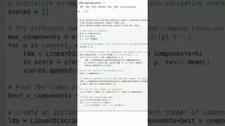 Linear Discriminant Analysis (LDA) Example in Python