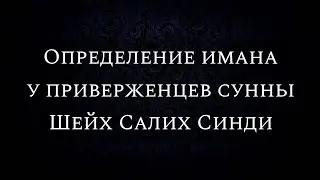 Определение имана у приверженцев сунны | Шейх Салих Синди