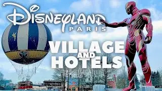 Disney Hotels and Disney Village in Disneyland Paris - Virtual Walk [4K, 60fps]