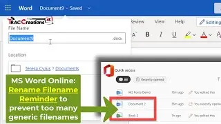 How to Rename a File in Microsoft Word Online
