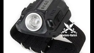 Тактический Usb фонарь-часы на руку с компасом купить