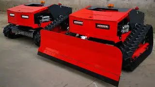 Remote Control Lawn Mower With Snow Plow Blade RC Crawler Slope Mowers Radio Controlled Machine