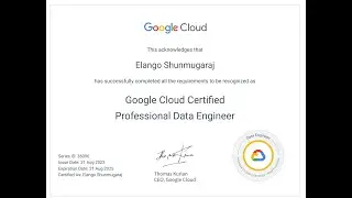 Google Cloud Data Engineering Certified | Thank you everyone for knowledge to shared.