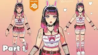 Simple 2D Stylized Character in Blender: Modeling Body (Part 1)