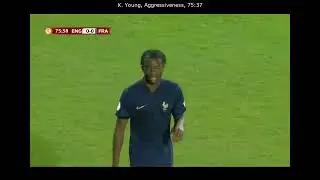 Kadan Young |  England U17 vs France U17 2023-05-27 Match Highlight | Every Touch