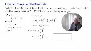 The Effective Rate of Interest