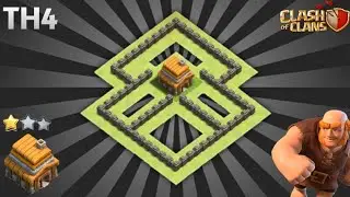 BEST TOWN HALL4 BASE | TH4 BASE COPY LINK - CLASH OF CLANS