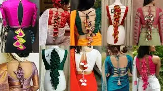 trendy blouse latkan designs|| blouse tassels design|| blauj dizain| blouse back neck design|