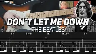 The Beatles - Don't Let Me Down (Guitar Lesson with TAB)
