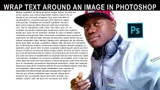 How to wrap text around an image in Photoshop cc