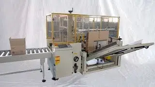 Vertical carton case boxes opening erecting automatic erector bottom sealing equipment 全自動開箱機