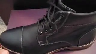 Quick Look - Johnston & Murphy Wylie Lace Up Cap Toe Boot - Nice but too long for me