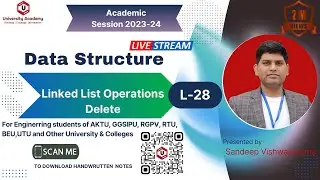 DSUC28: Delete Node From Singly Linked List | Deletion from Linked List in Data Structure