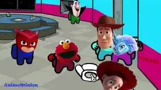 Elmo Mini Crewmate Kills JessieToy Story Characters   Among Us distraction dance meme animation