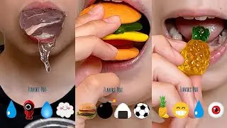 Eat emoji in order💧🔴💧☁#food #shorts