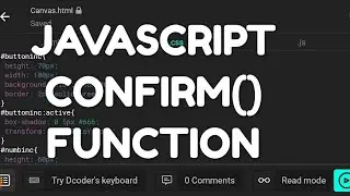 JavaScript confirm() Function With HTML Button Tutorial For Beginners 