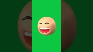 Emoji lol 3D green screen 