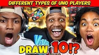 A DRAW 10 UNO CARD ?! | Different types of UNO Players REACTION !