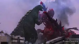 Junior vs Destoroyah with custom roars (Godzilla vs Destoroyah 1995)