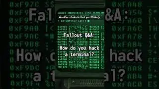 How do you hack a terminal? Fallout Q&A 
