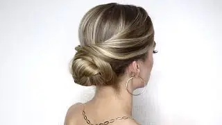 ЖЕНСТВЕННЫЙ ПУЧОК СВОИМИ РУКАМИ ЗА 5 МИНУТ | HOW TO: EASY ELEGANT UPDO FOR CHRISTMAS, NEW YEAR PARTY
