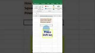 How to Draw a Circle and a Square in MS Excel and MS Office Applications | Shorts |  