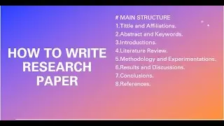 how to write research paper and techniques
