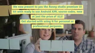 UI template with an Android studio for different screens with different categories.