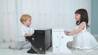 CLASSIC WORLD Drewniane Pianino dla Dzieci + Książeczka do Nauki